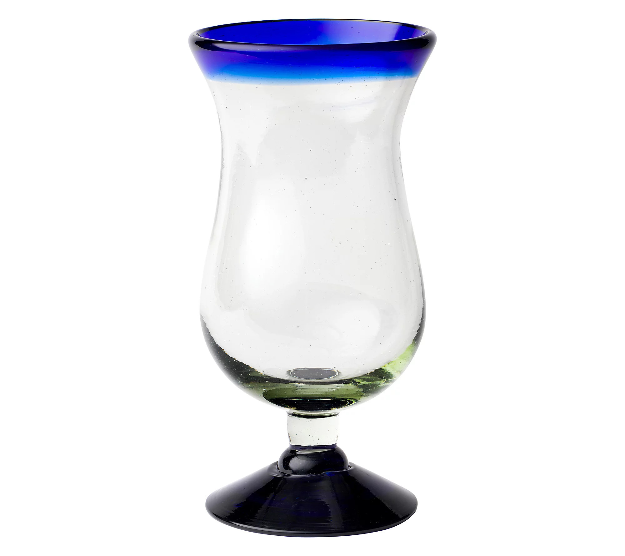 10 Strawberry Street Cobalt Rim Mexican Glass, urricane | QVC