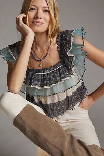 Let Me Be Camilla Ruffled Blouse | Anthropologie (US)