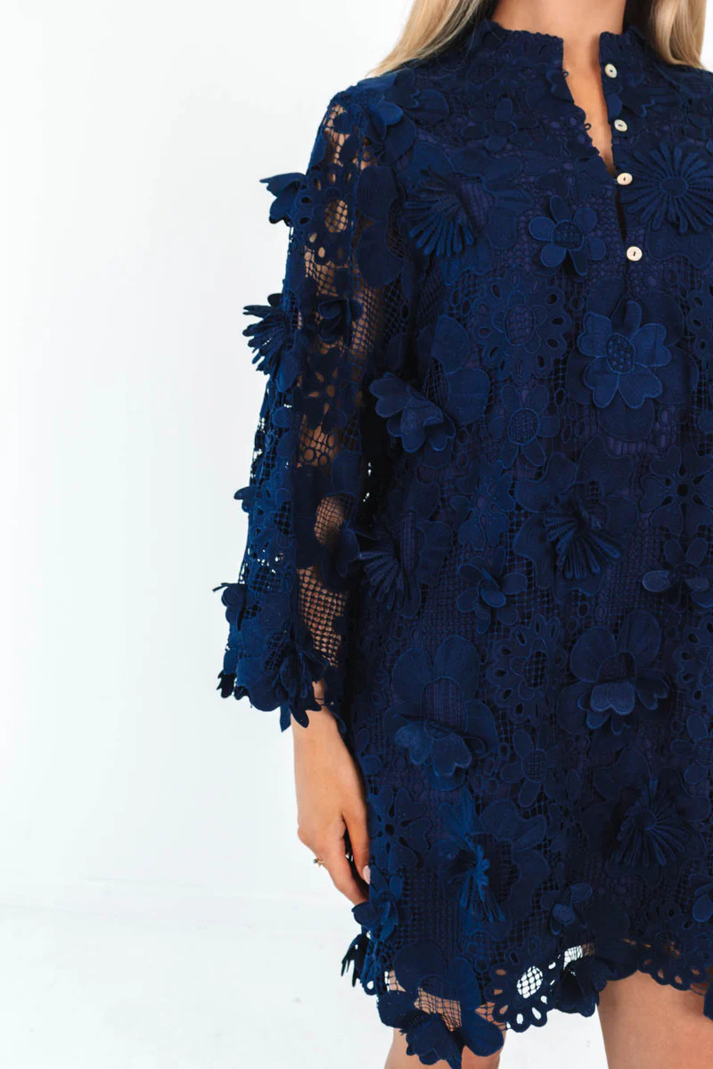 The Seraphina Dress - Navy | J.Marie