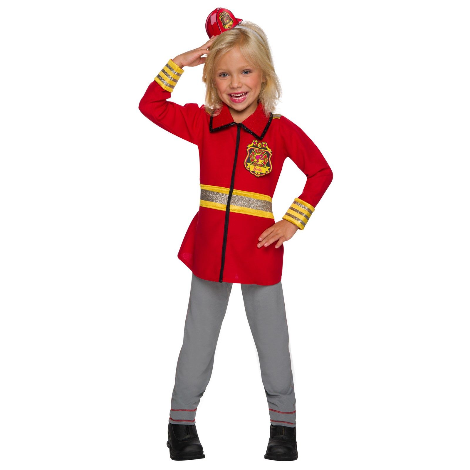 Girls Barbie Firefighter Halloween Costume | Walmart (US)