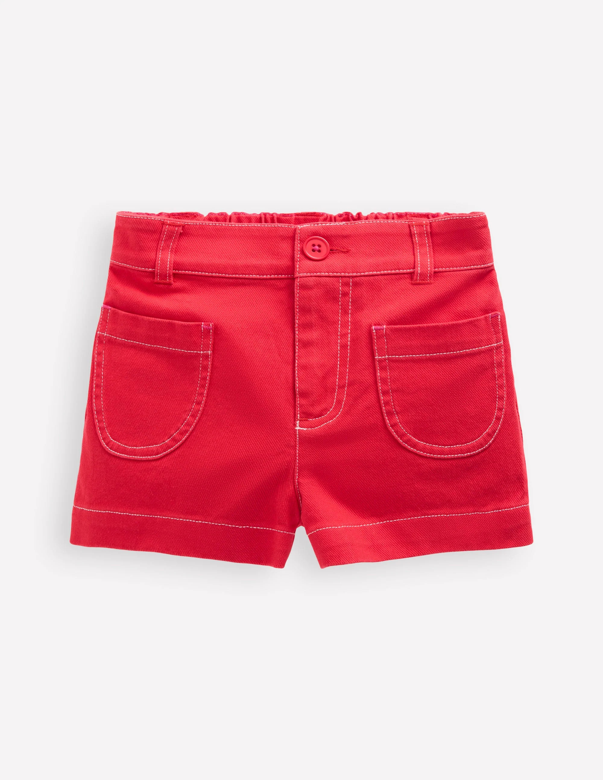 Patch Pocket Shorts-Red | Boden (US)