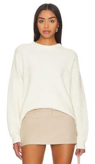 Crosby Sweater in White Textured Knit | Revolve Clothing (Global)