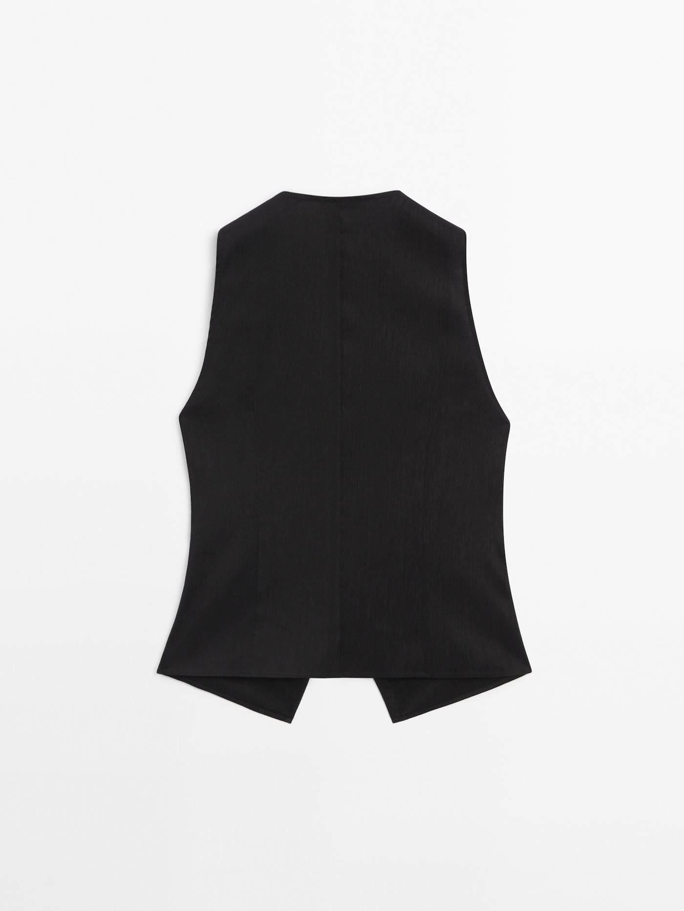 Buttoned stretch linen blend waistcoat | Massimo Dutti US