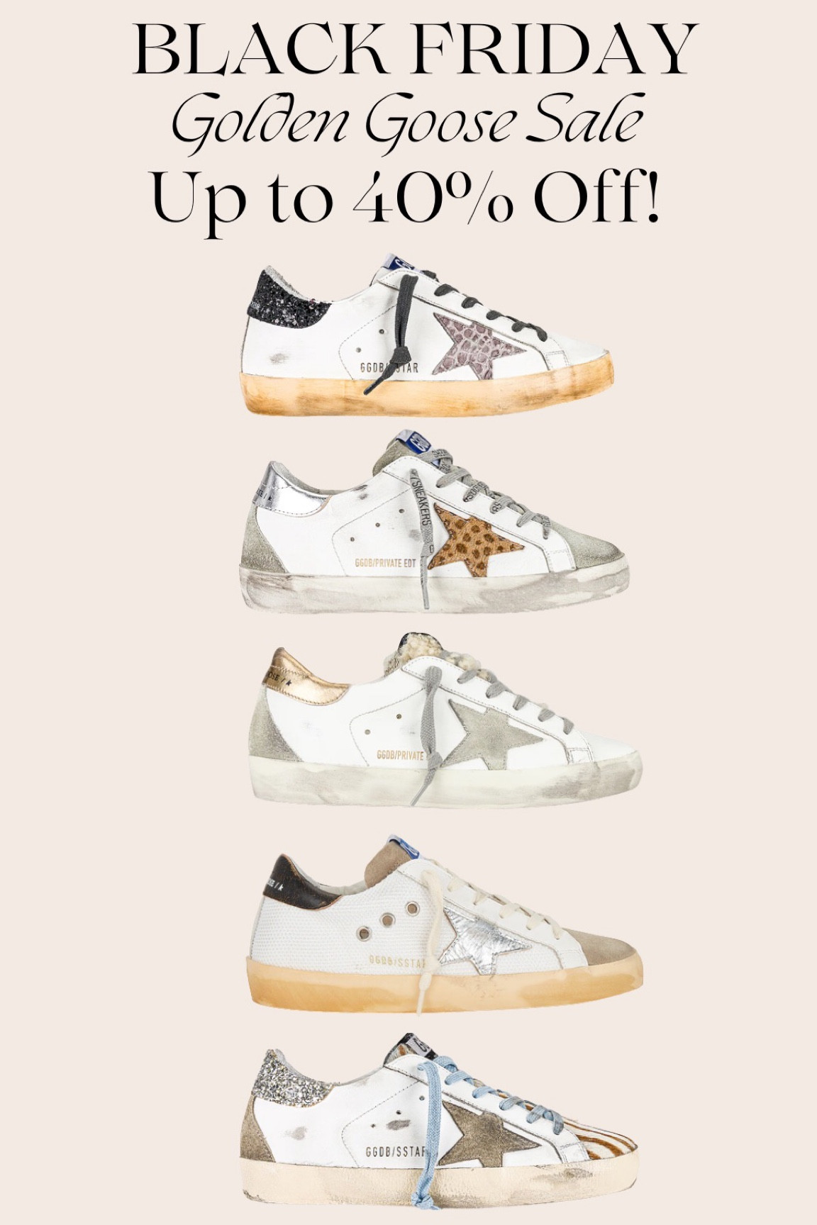 Golden goose black Friday sale! Golden goose sale up to 40% off

#LTKsalealert #LTKshoecrush #LTKHoliday