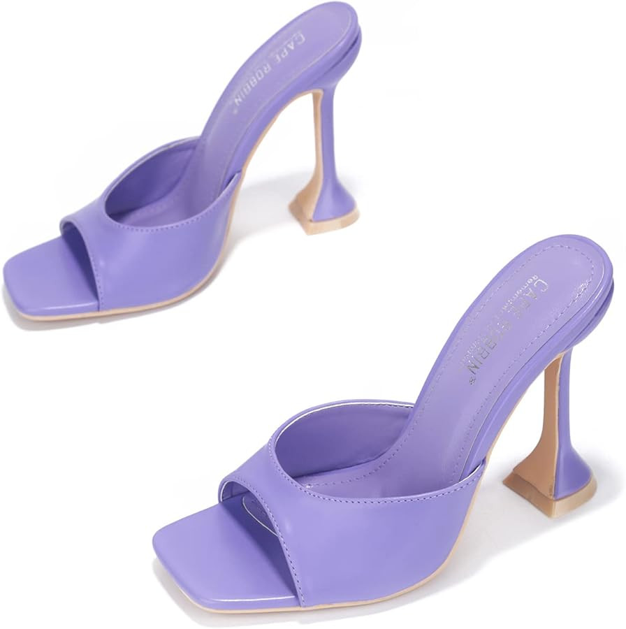 Cape Robbin Lithe Sexy High Heels for Women, Square Open Toe Shoes Heels | Amazon (US)