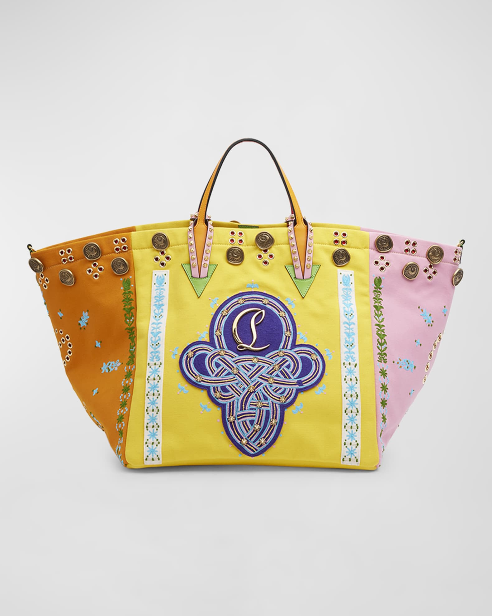 Christian Louboutin Breizcaba Large Tote in Canvas | Neiman Marcus