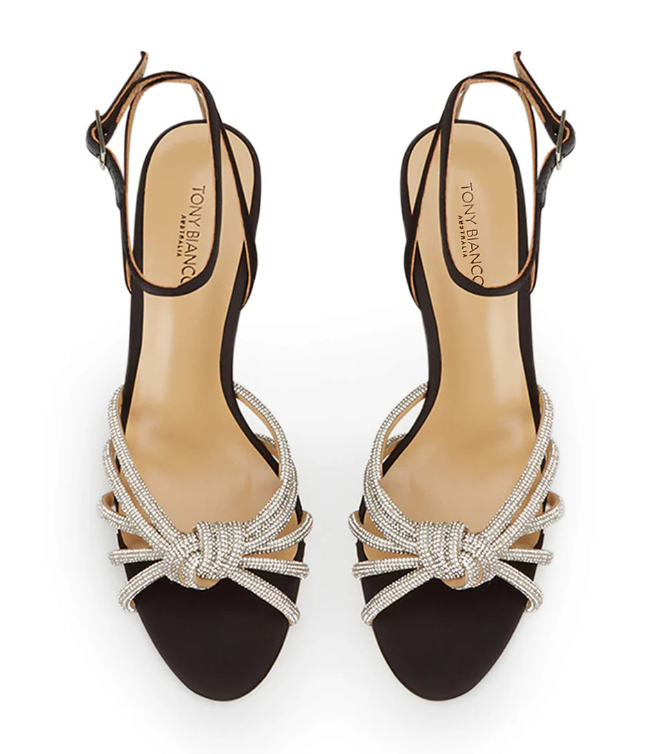 Helena Black Satin Heels | Heels | Tony Bianco USA | Tony Bianco US
