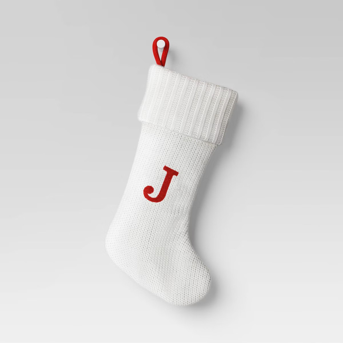 Knit Monogram Christmas Stocking White - Wondershop™ | Target