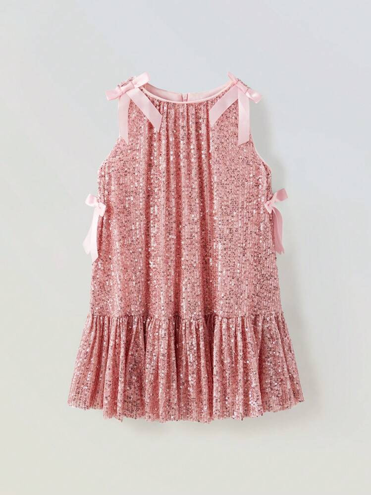 Maija Kids Maija Kids Oversized Casual Bow Sequins Decor Cami Dress For Young Girls | SHEIN