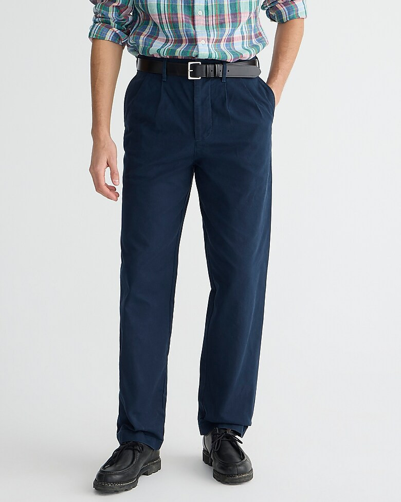 Classic double-pleated chino pant | J. Crew US