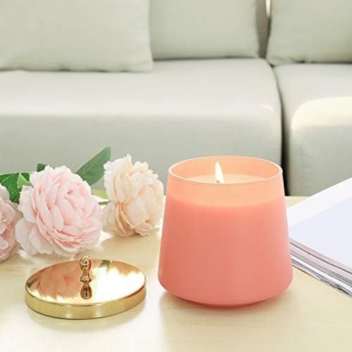 LA JOLIE MUSE Apricot Rose Scented Candle, Candle Gift for Women, Natural Wax Candle for Home Scente | Amazon (US)