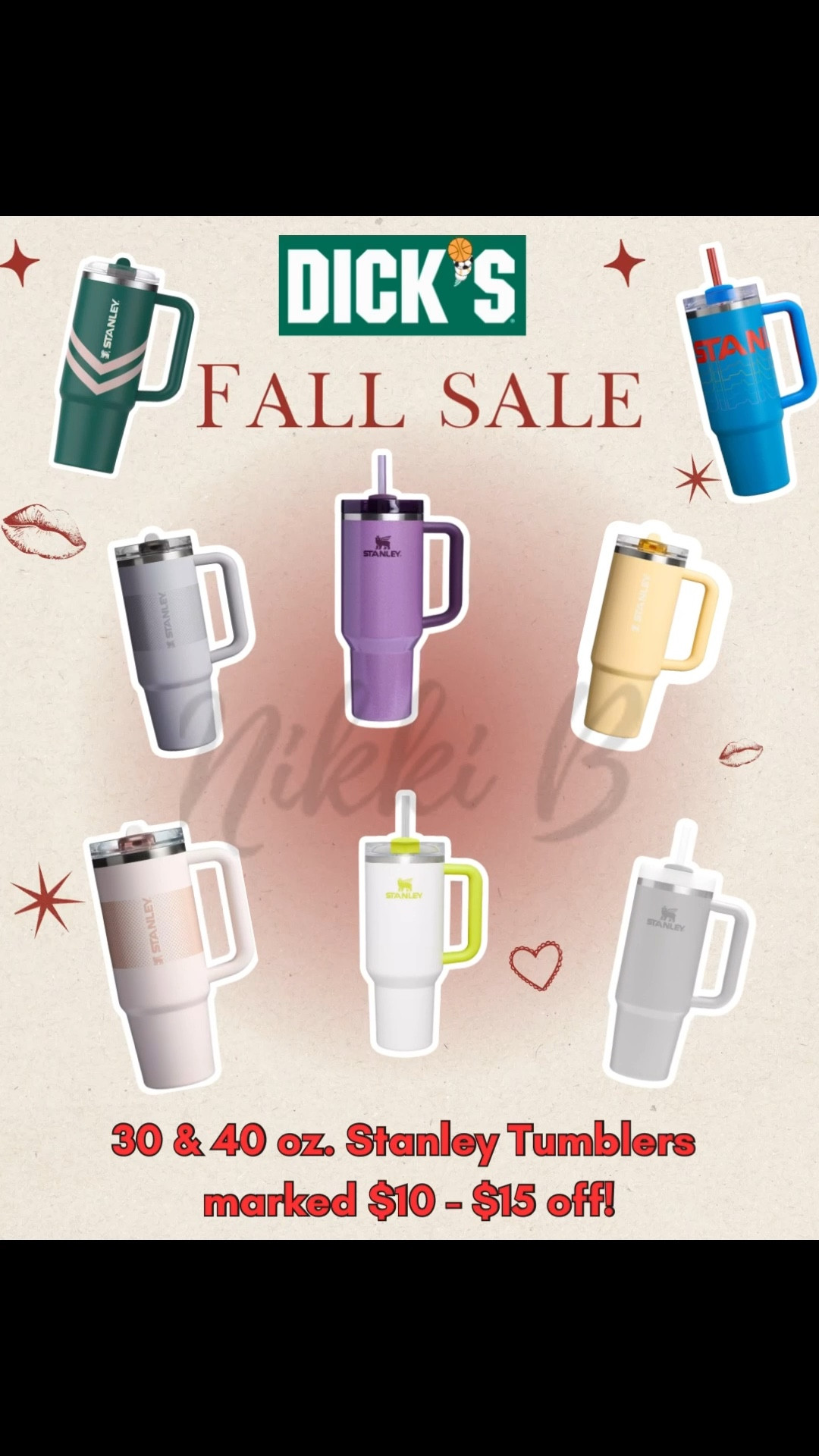 Stanley lovers, this one’s for you! 🥤✨ Dick’s has 30 & 40 oz. Stanley tumblers on sale right now — most are $10–$15 off, some as low as $20 😳

I don’t know how long this sale will last (or how long they’ll stay in stock), but if you’ve been waiting to grab one — now’s the time! Tap below to shop your favorite color before it sells out 👇🏽

(Stock, shipping and local pick up may or may not be available, depending on your area)
#LTKFinds #StanleyTumbler #StanleyCup #LTKDeals #LTKUnder50 #DrinkwareGoals #LTKFavorites

#LTKSaleAlert #LTKSeasonal #LTKHome