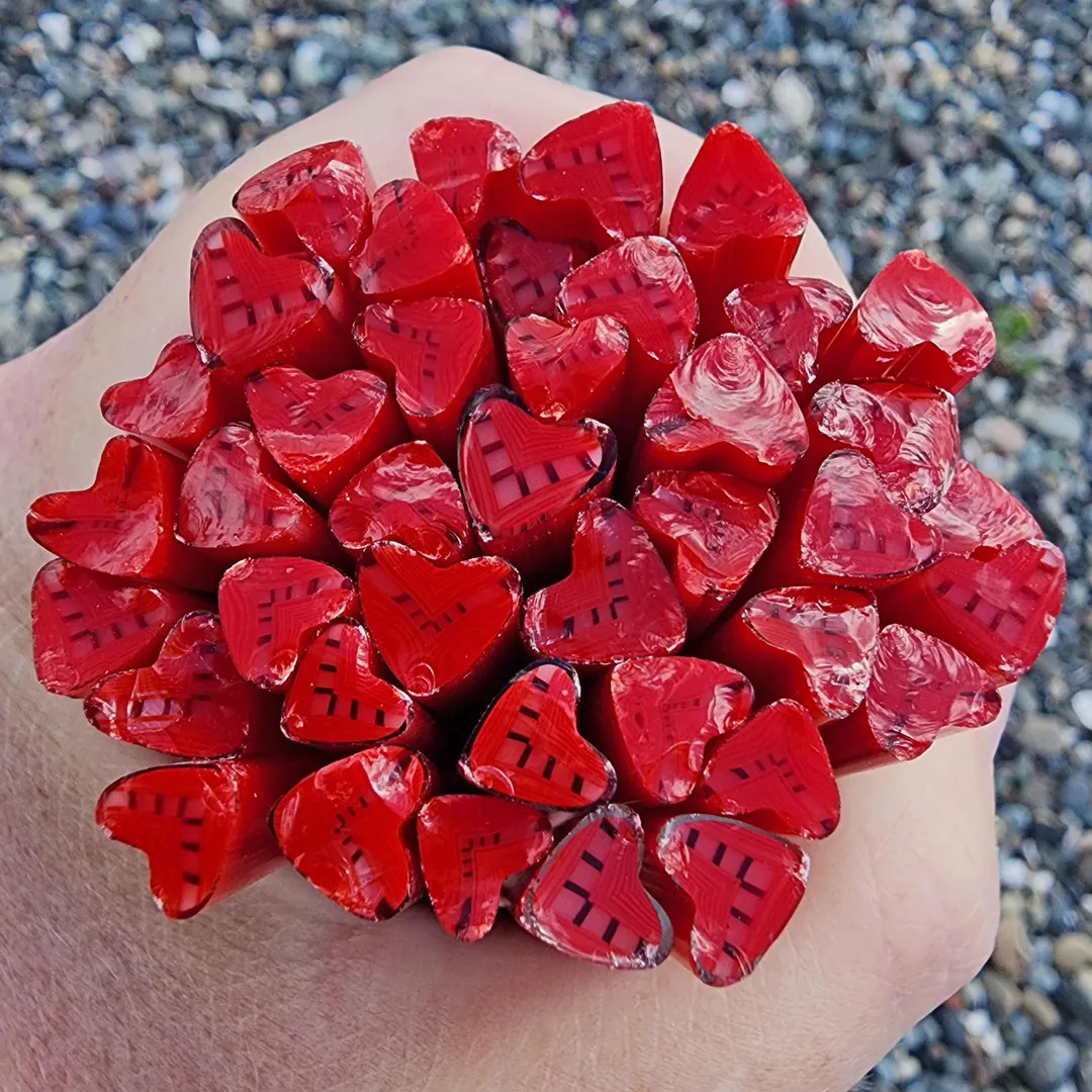 Coe 96 Heart: Love is in the Air 1 Oz Murrini Murrine Millefiori Vitrigraph Cane MINZABELLA MURRI... | Etsy (US)