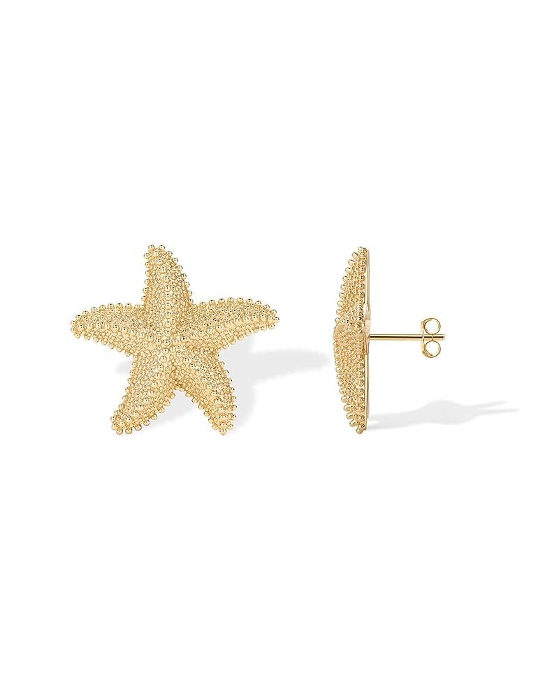 PAVOI 14K Gold Plated Starfish Statement Stud Earrings for Women | Trendy Jewelry Alluring Ocean-... | Amazon (US)