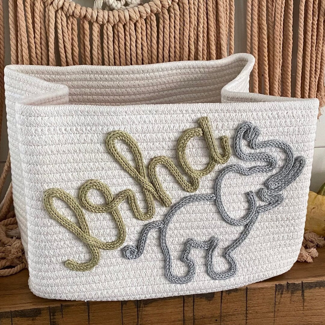 Name & Shape Personalized Basket Custom Name Basket Crochet - Etsy | Etsy (US)