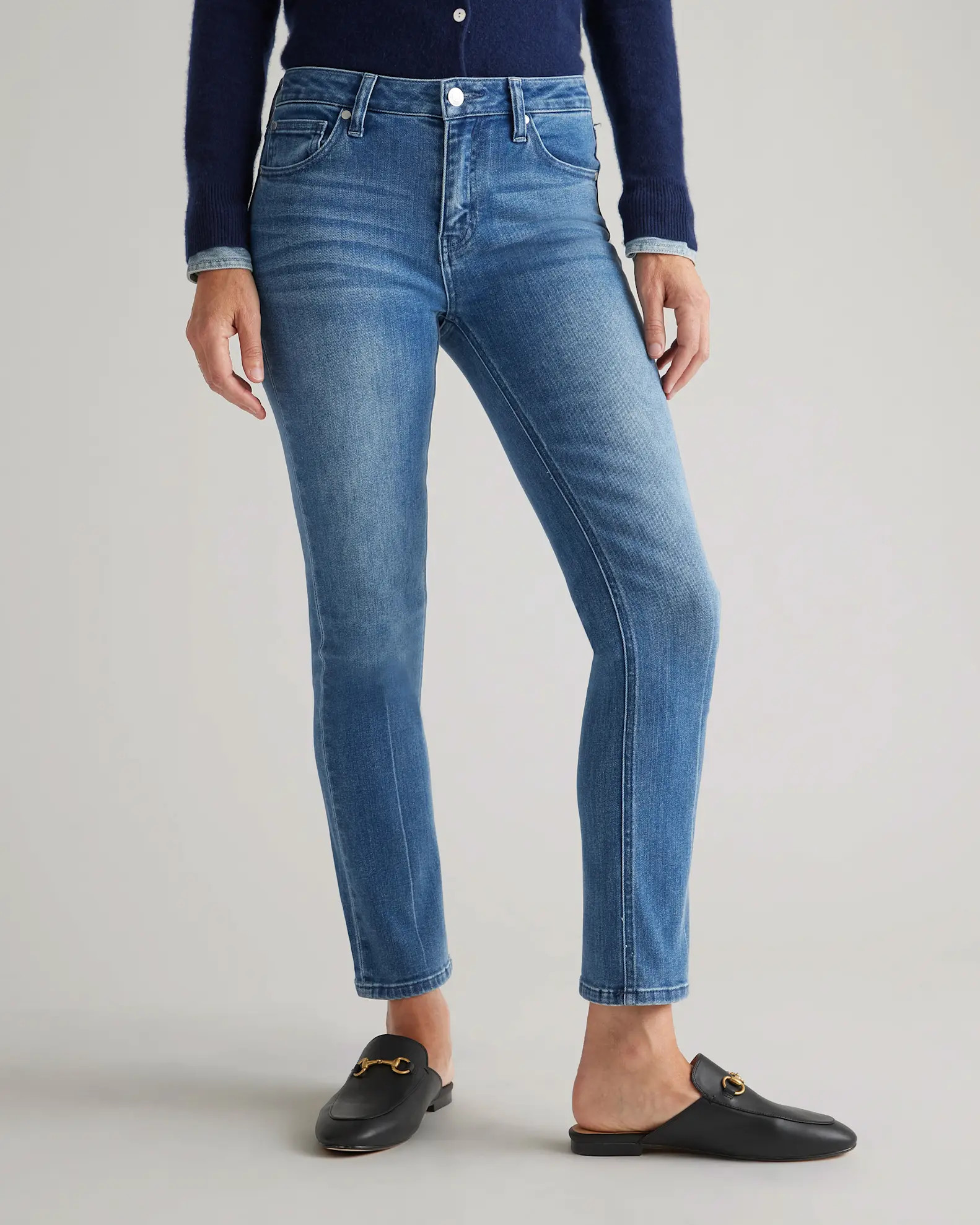 Luna Stretch Slim Straight Jeans | Quince