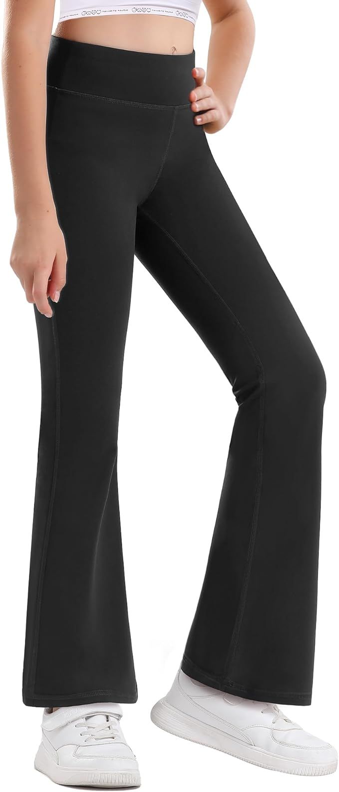 Stelle Girl's Flare Leggings High Waisted Yoga Pants Bootcut Dance Casual Pants Activewear Kids B... | Amazon (US)