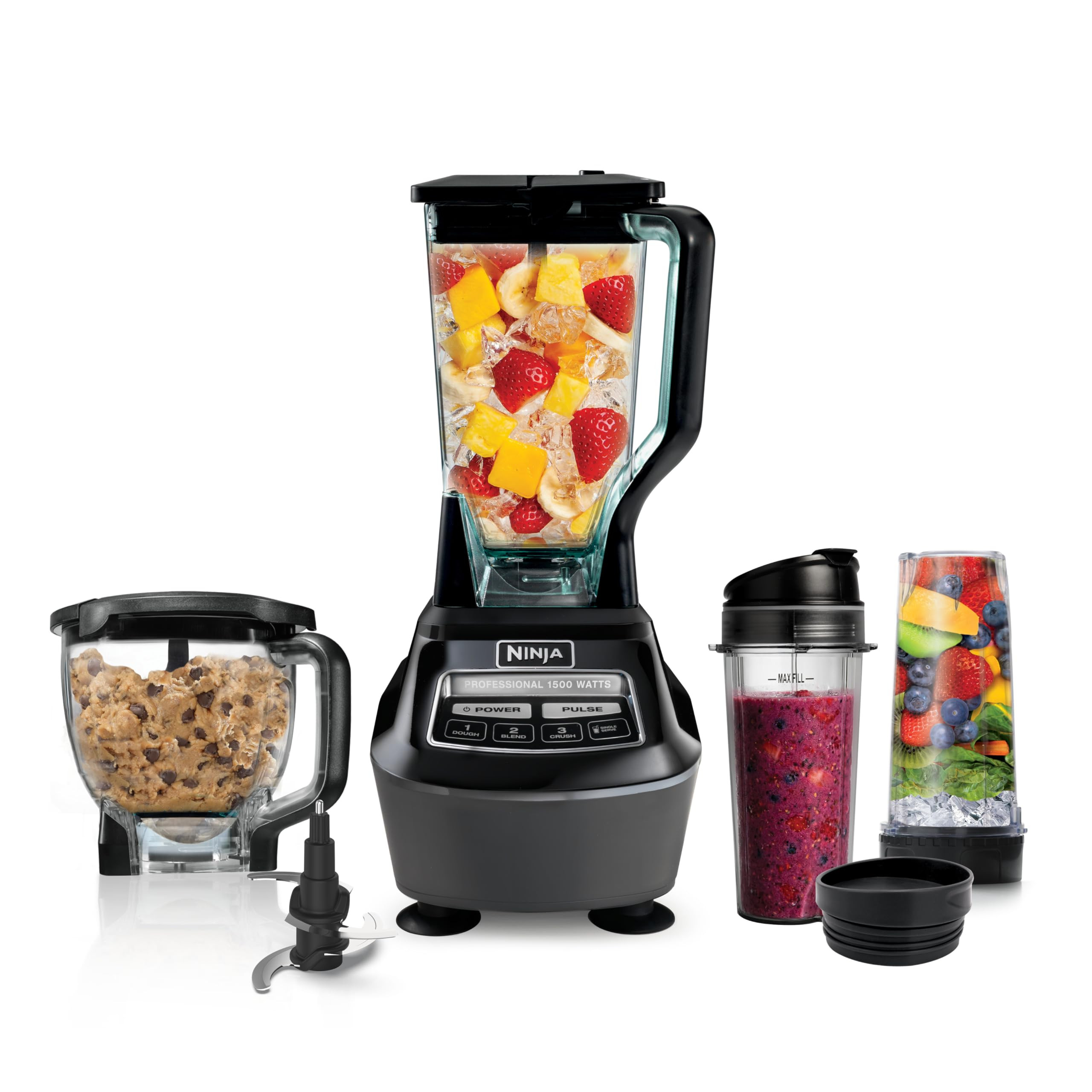 Ninja Kitchen System | All-in-One Food Processor & Blender for Smoothies | Includes Pitcher, (2) ... | Amazon (US)