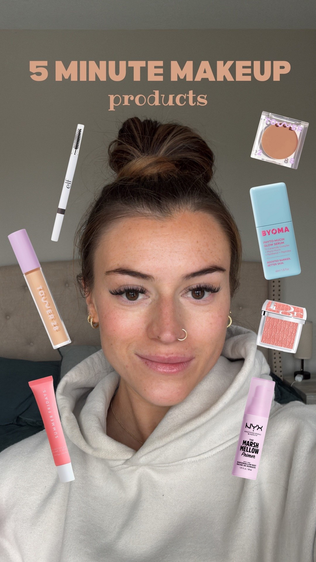 My 5 min glowy makeup look & products 

#LTKBeauty