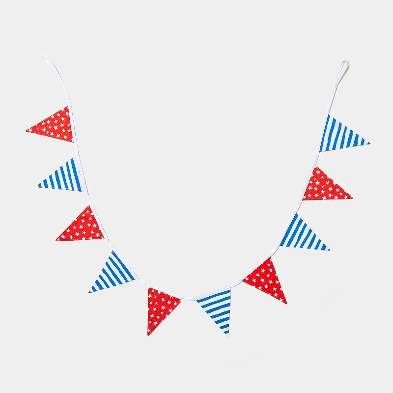 Garland Pennant Flags Red/White/Blue - Sun Squad™ | Target