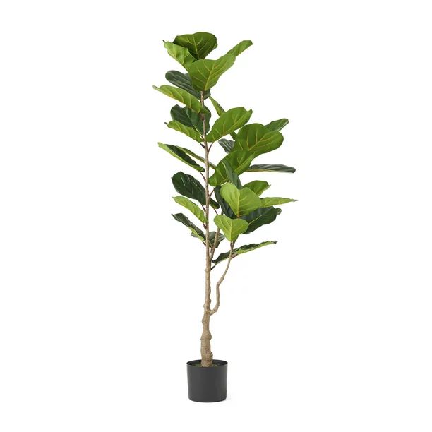 Stilwell 5' x 2' Artificial Fiddle-Leaf Fig Tree, Green | Walmart (US)