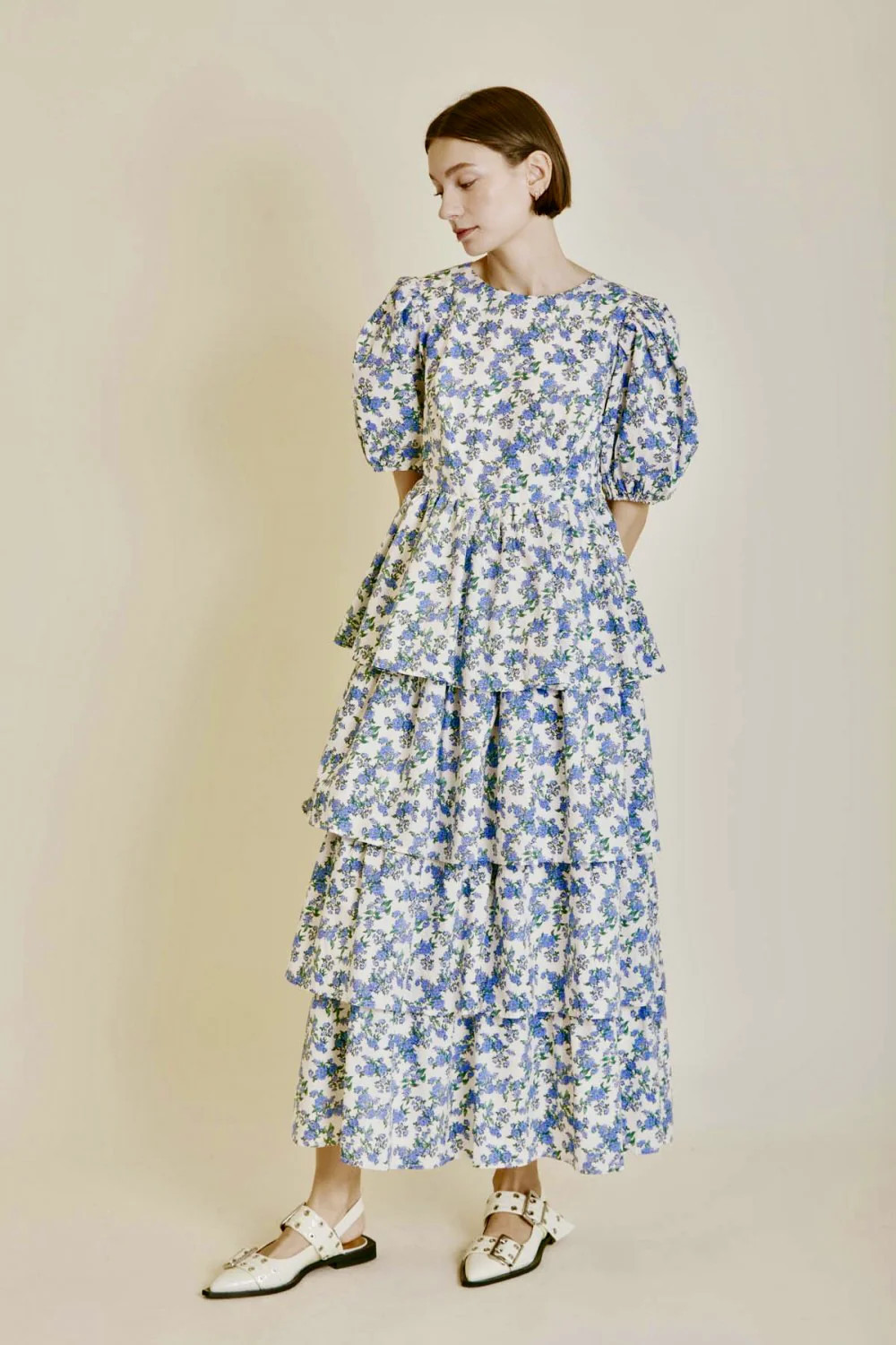 Paulina Periwinkle Floral Layered Dress | Four and Twenty Sailors