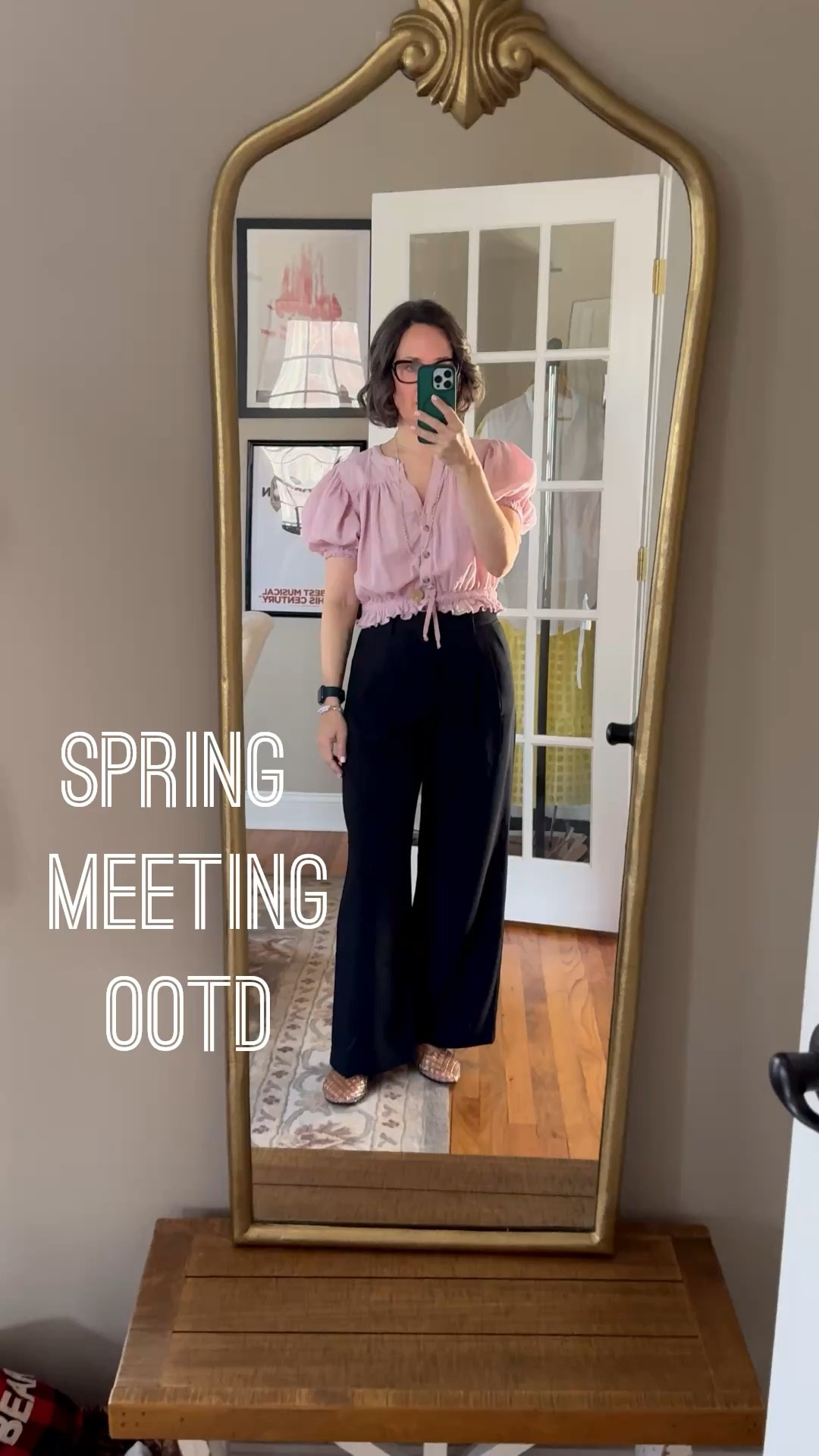 What I’m wearing today to a business casual meeting~ jelly flats = very casual 😝 
Free People blouse, Gap wide leg black pants, Dolce Vita jam jelly flats. 

#LTKdayinmylife #LTKSeasonal #LTKOver40