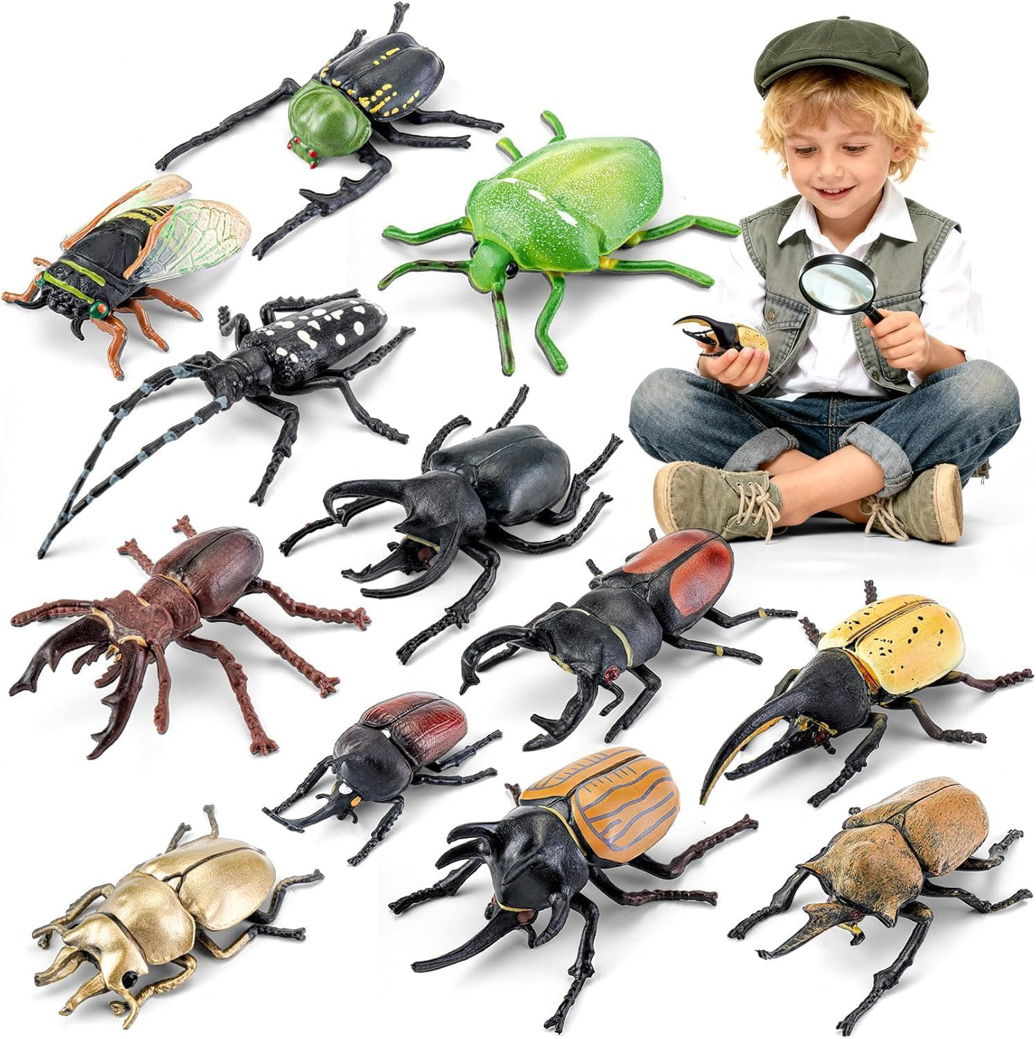 Bug Toy Set for Kids,12PCS Insect Figurines Educational Insect Models | Amazon (US)