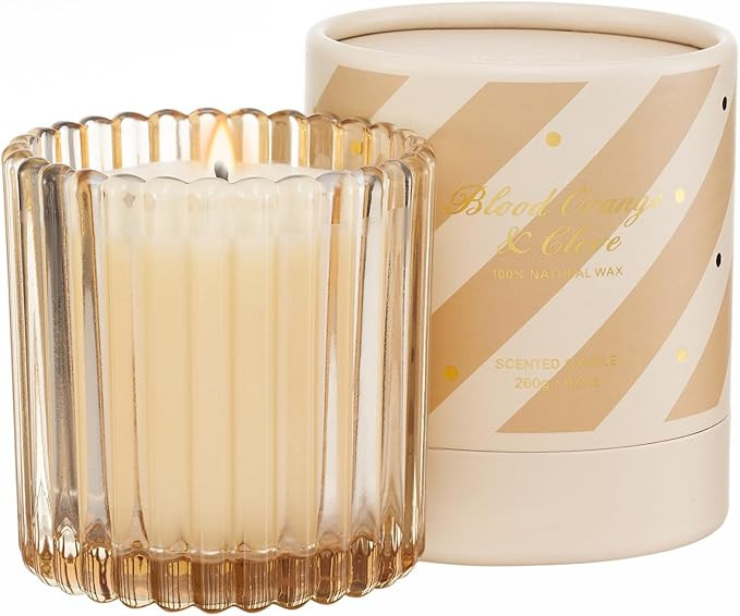 M&SENSE Orange Clove Candles, Vanilla Holiday Candle, Yellow Christmas Scented Candles Gifts for ... | Amazon (US)