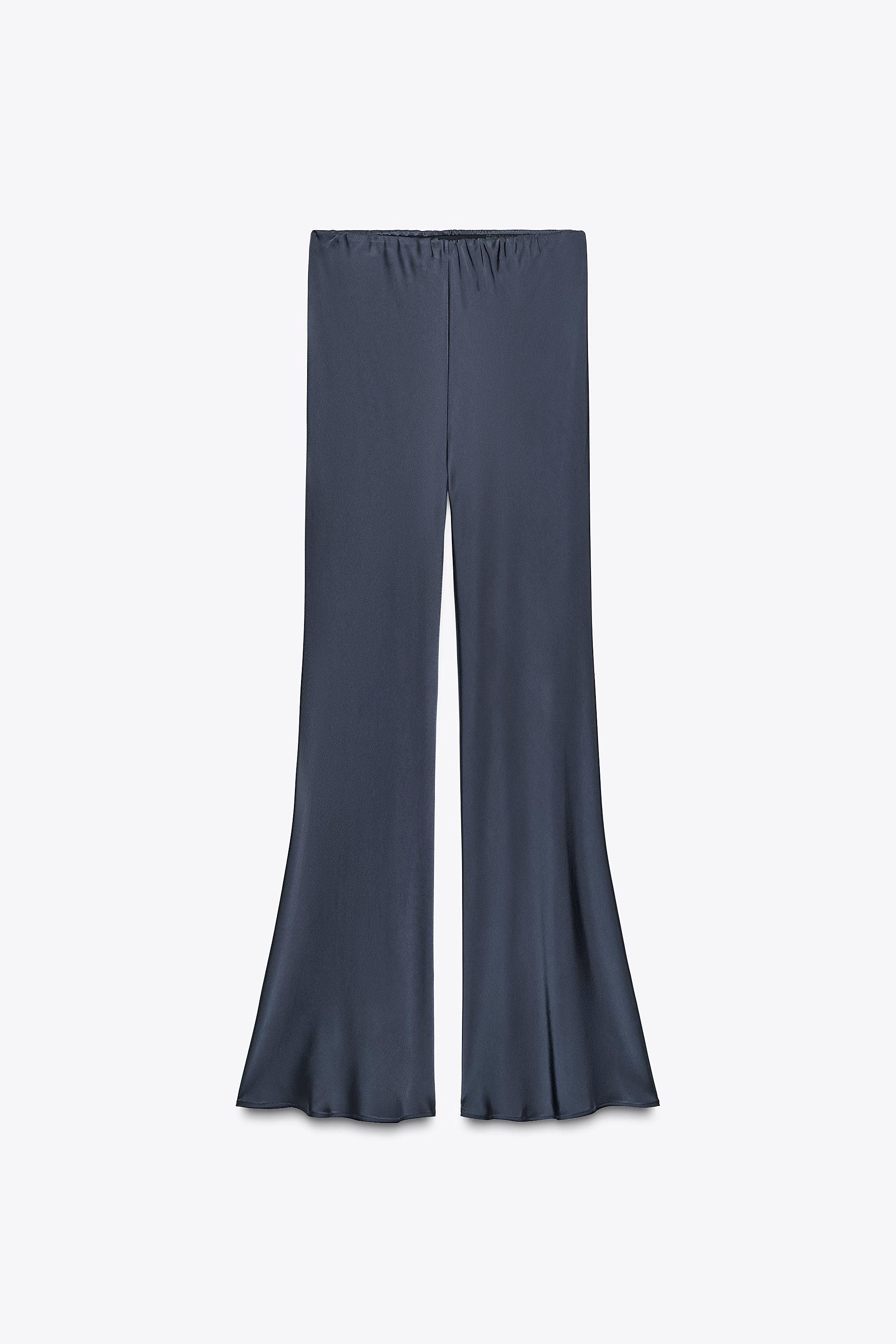 ZW COLLECTION SATIN FLARE PANTS | Zara US