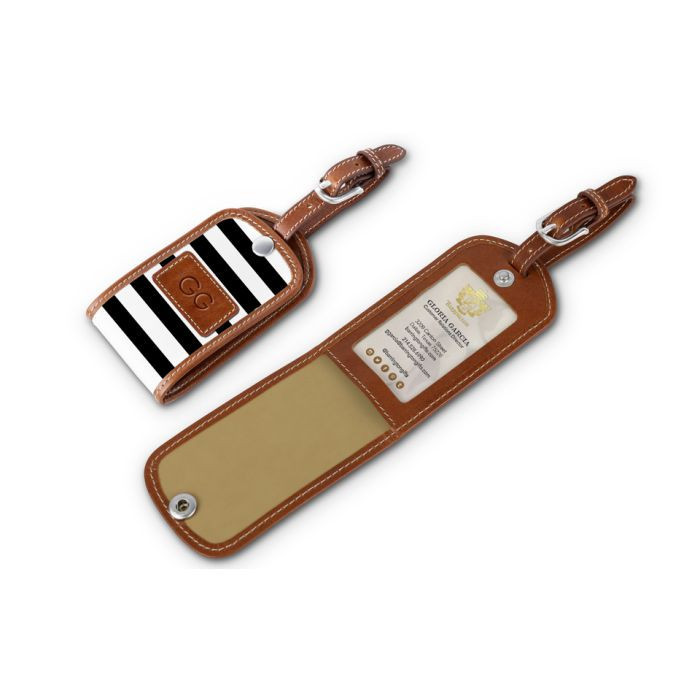 Landry Luggage Tag - Caitlin Wilson Monogram Stripe | Barrington Gifts