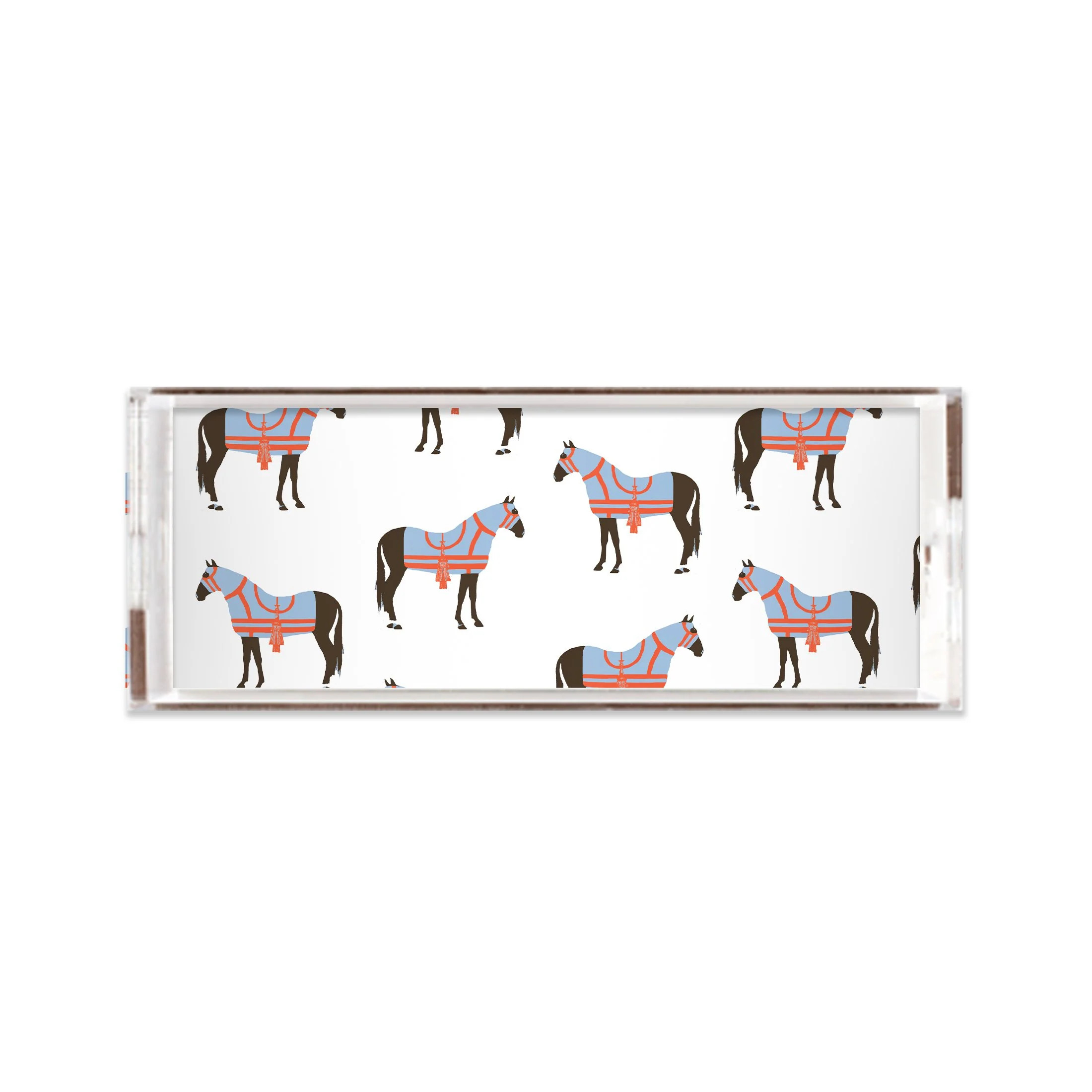 Horse & Tassel Lucite Tray | Katie Kime Inc