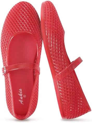 Ankis Mesh Ballet Flats for Women, Black Mesh Flats Buckle Strap Mary Jane Ballerina Flats Women'... | Amazon (US)