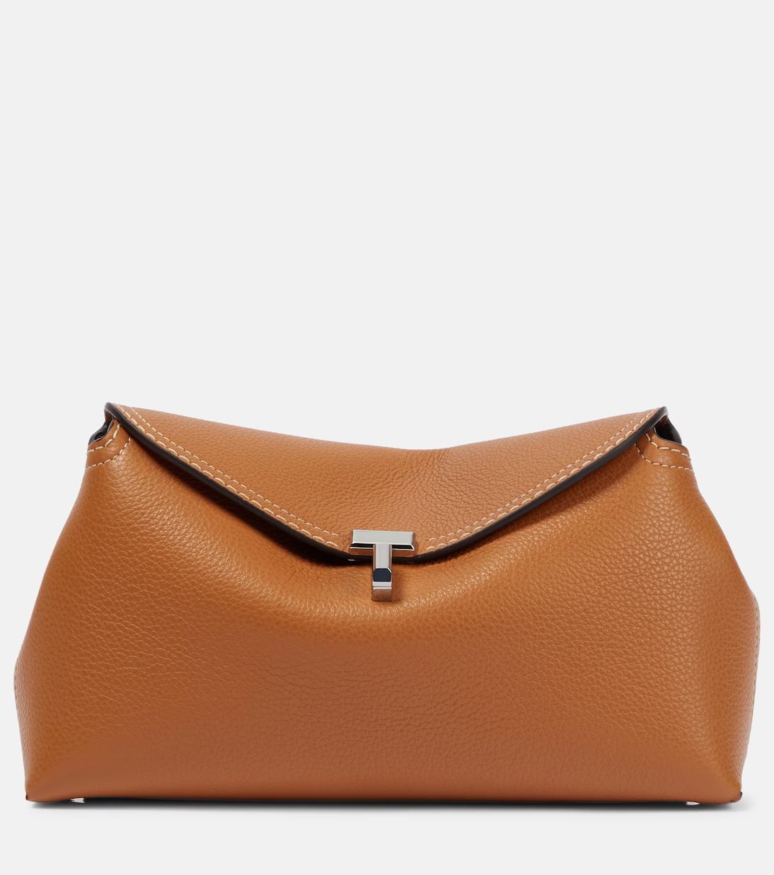 T-Lock Small leather clutch | Mytheresa (US/CA)