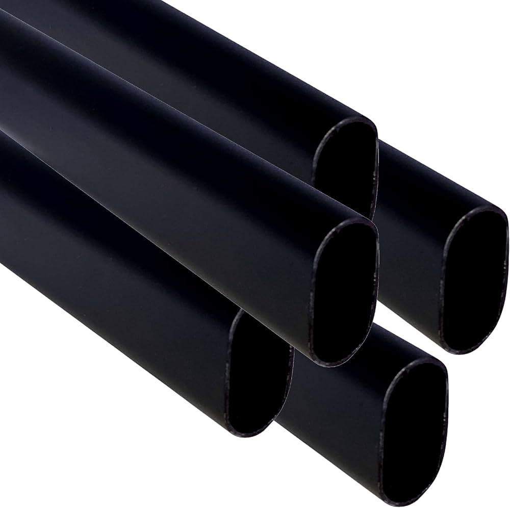 36" Long Oval Closet Rod | Heavy Duty Wardrobe Clothes Pole | Black | 5 Pack | Amazon (US)