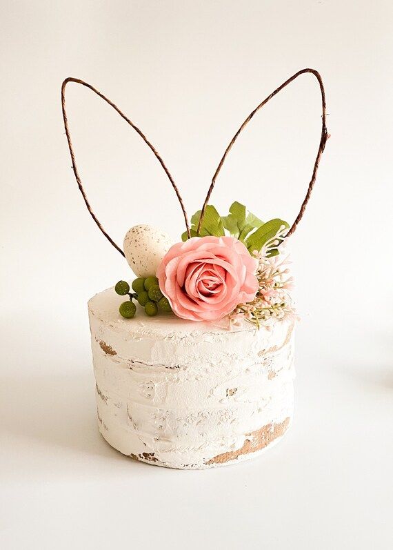 Bunny Ears Cake Topper // Spring Cake Topper // Easter Cake | Etsy | Etsy (US)