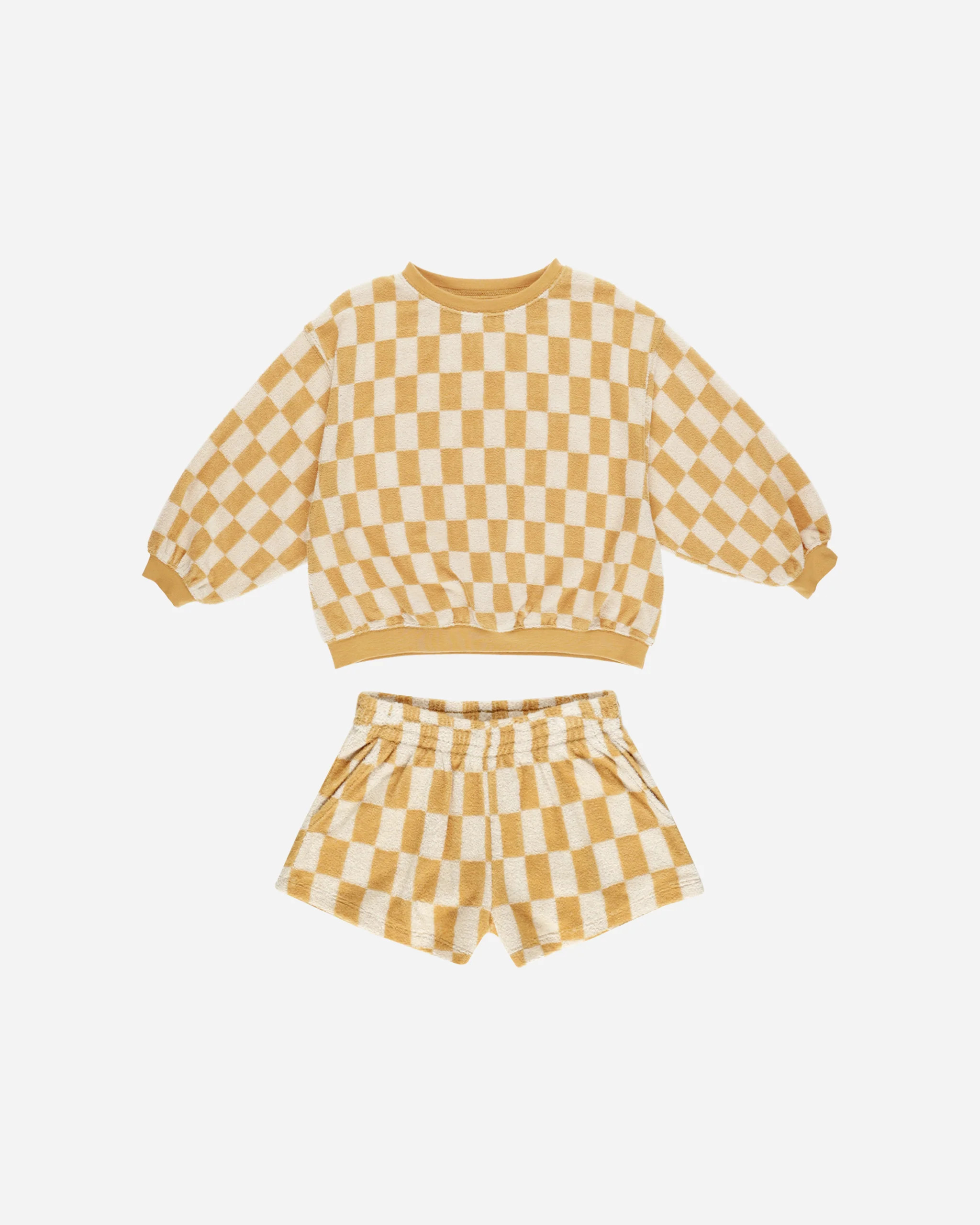 Summer Terry Set || Marigold Check | Rylee + Cru
