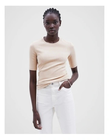 The Essential Ribbed Tee in Hazelnut | Myer