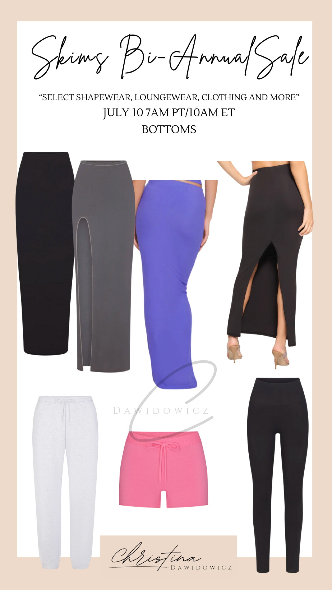 Skims bi-annual sale 

Skims bottoms 
Skims skirts 
Skims shorts 

#LTKFindsUnder100 #LTKSummerSales #LTKSaleAlert