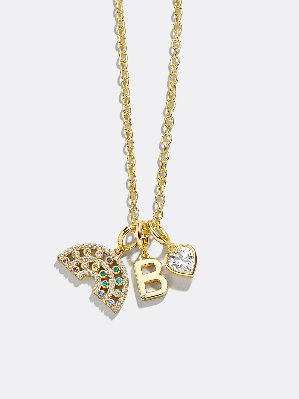 Cluster Custom Charm Necklace - Gold | BaubleBar