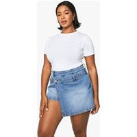 Womens Plus Denim Skort - Blue - 24 | boohoo (US & Canada)