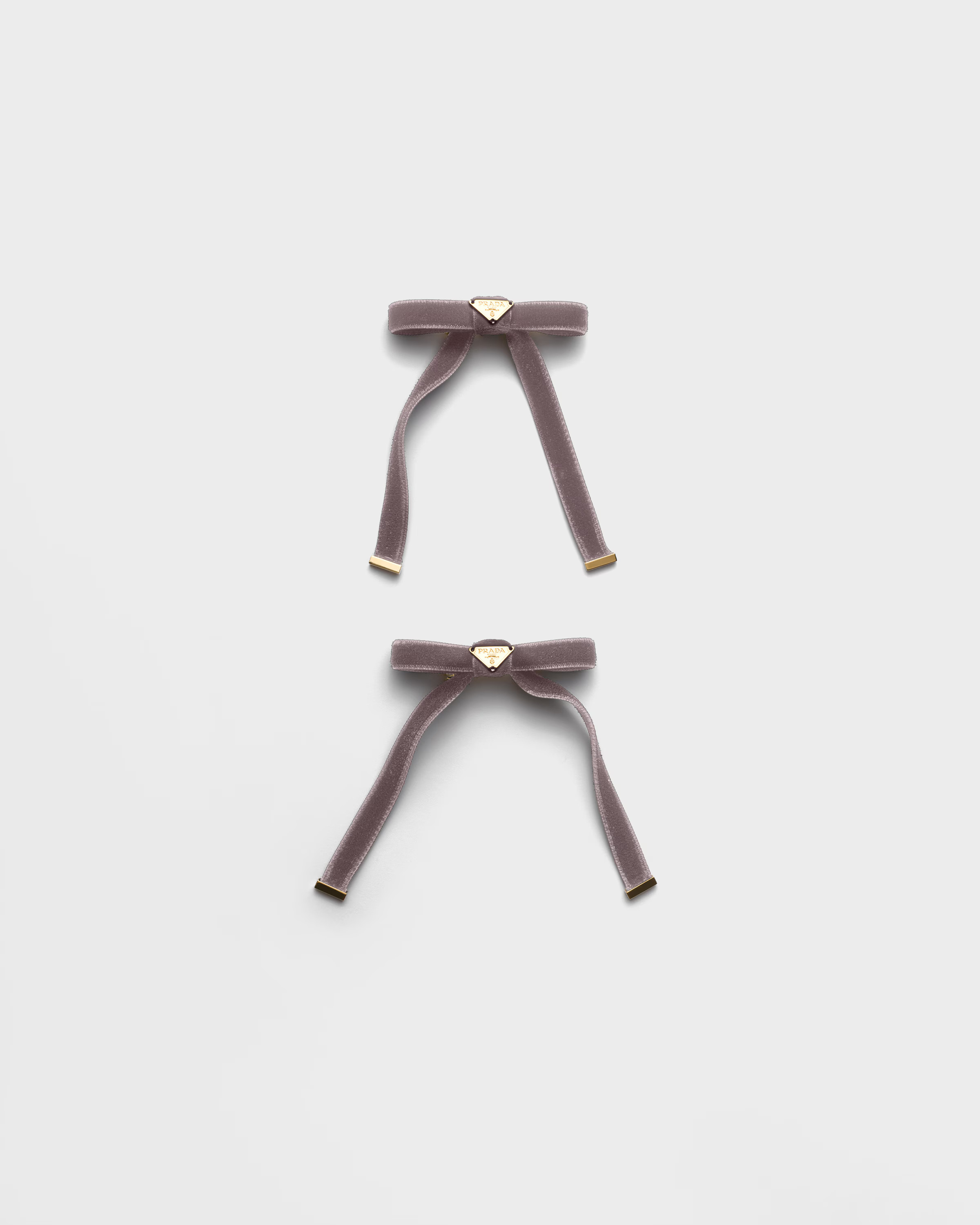 Velvet hair clips | Prada UK