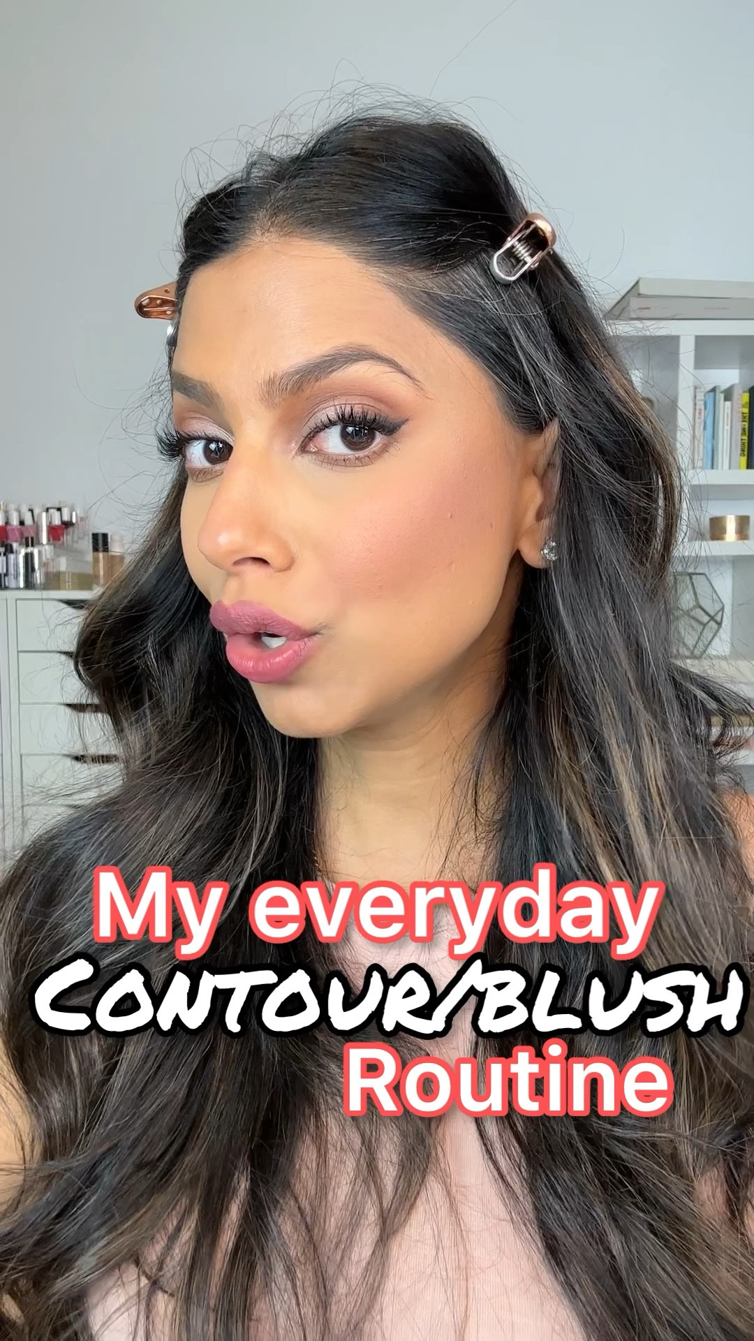 My everyday contour, blush and highlight routine! #makeup #bronzer #blush #highlight 