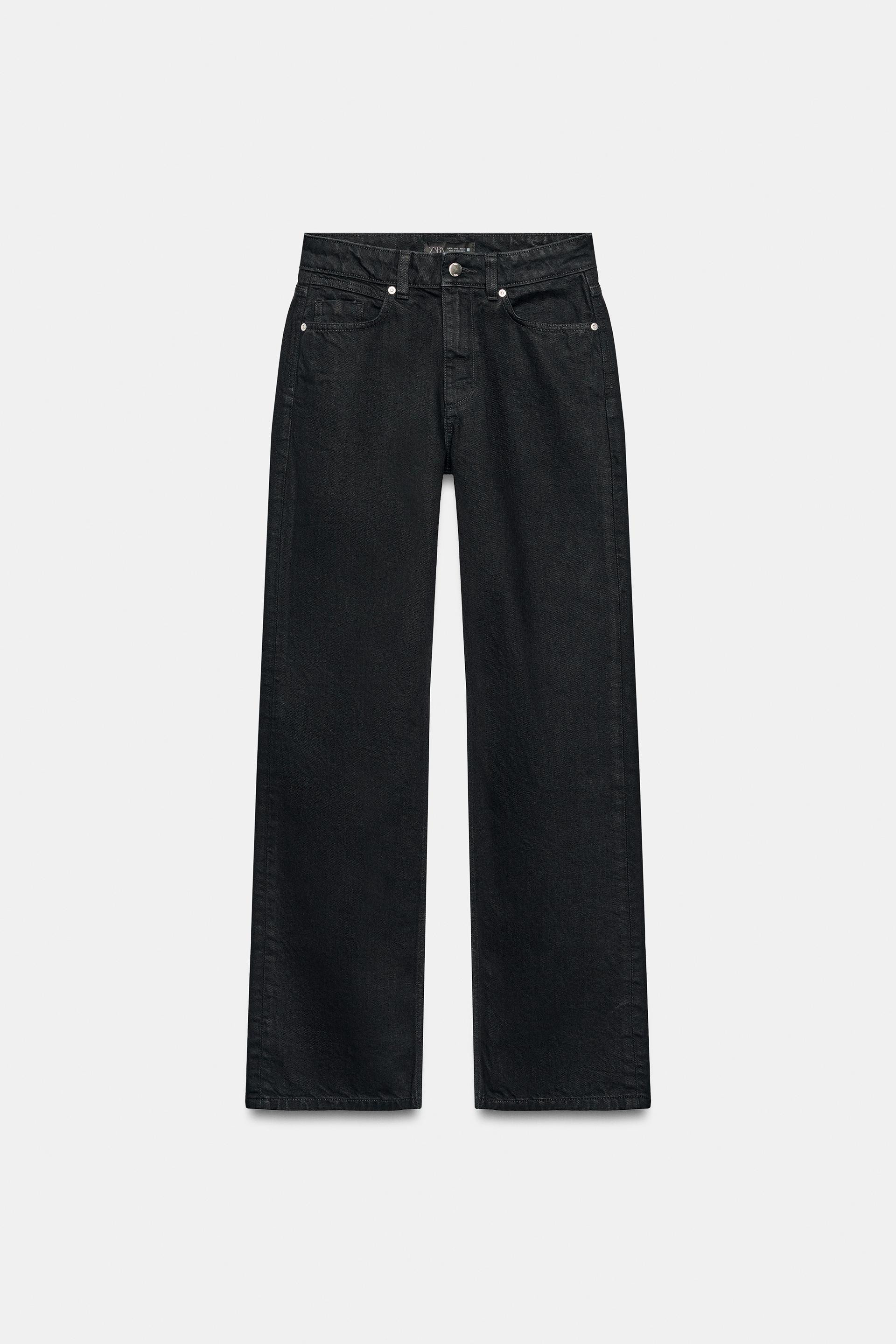 Zara - Z.03 Straight High-Waist Long Length Jeans In Light Blue - 12 - Woman | Zara UK