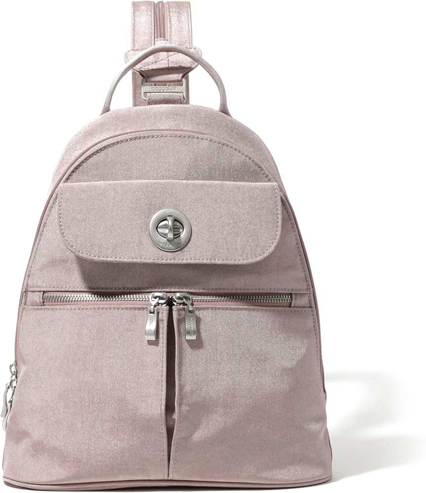 Baggallini Naples Convertible Backpack - Travel Sling Crossbody - 12" Nylon Handbag w/ RFID & Pad... | Amazon (US)