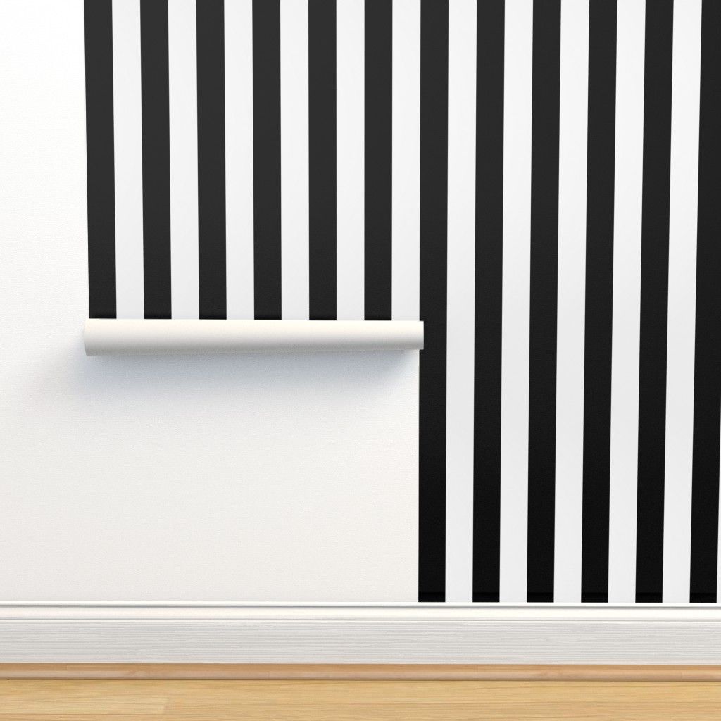 2.5 inch wide Black and White Stripes | Spoonflower