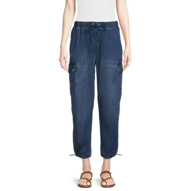 Time and Tru Women's Parachute Cargo Jogger Pants, 29" Inseam, Sizes XS-XXL | Walmart (US)