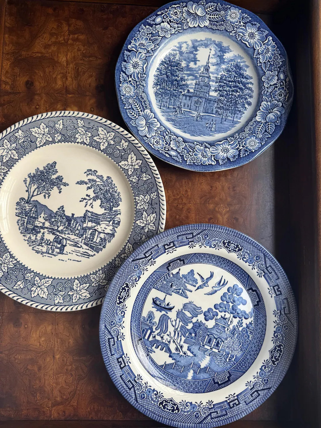Curated Vintage Blue and White Plate Collection | Etsy (US)