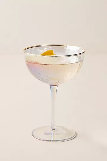 Lustered Coupe Glasses, Set of 4 | Anthropologie (US)