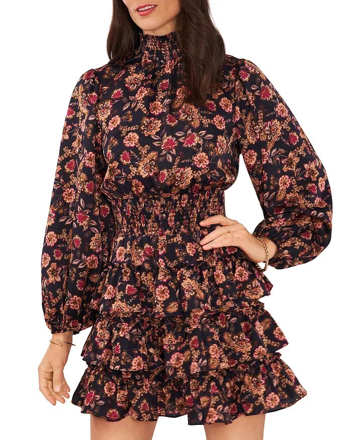Smocked Neck Ruffled Floral Dress | Bloomingdale's (US)